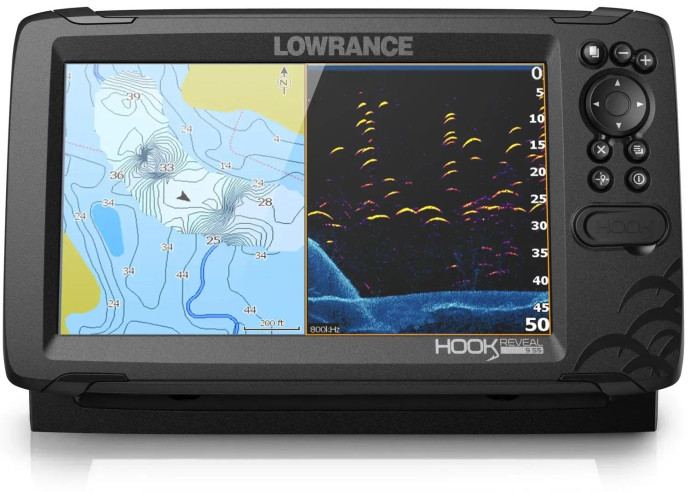 Картплоттер (GPS)-ехолот Lowrance HOOK Reveal 9 50/200 HDI ROW (000-15527-001)