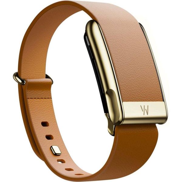 Фітнес-браслет WHOOP 5.0 MG Life LeatherLuxe Tapered Band Camel with Gold - Size S - 12-Month Membership