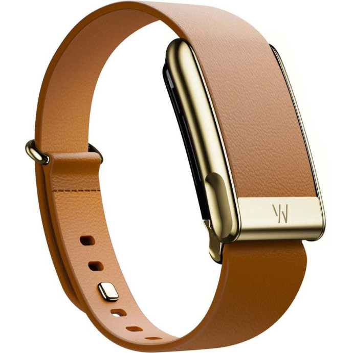 Фітнес-браслет WHOOP 5.0 MG Life LeatherLuxe Tapered Band Camel with Gold - Size S - 12-Month Membership