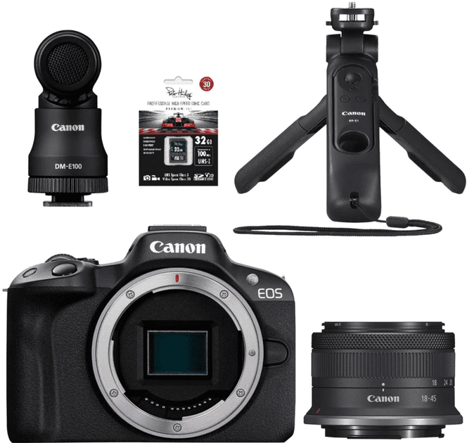 Бездзеркальний фотоапарат Canon EOS R50 Content Creator Kit (5811C059)