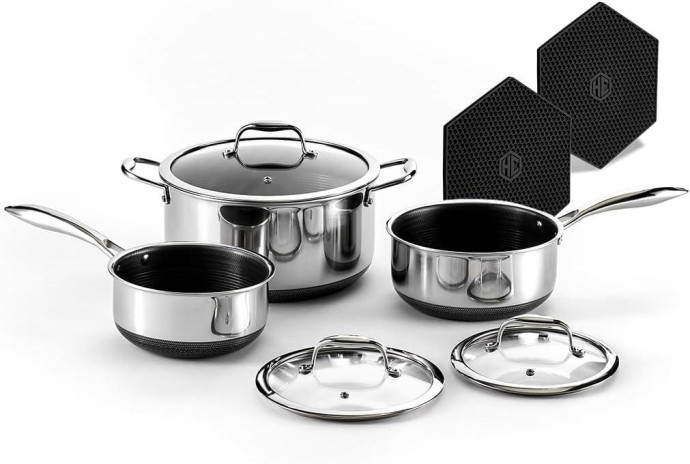 Набір каструль HexClad Hybrid Pot Set 6 PC
