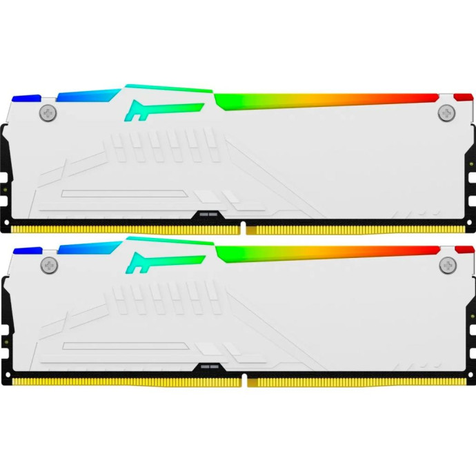 Пам'ять для настільних комп'ютерів Kingston FURY 64 GB (2x32GB) DDR5 6000 MHz Beast RGB EXPO White (KF560C36BWEAK2-64)