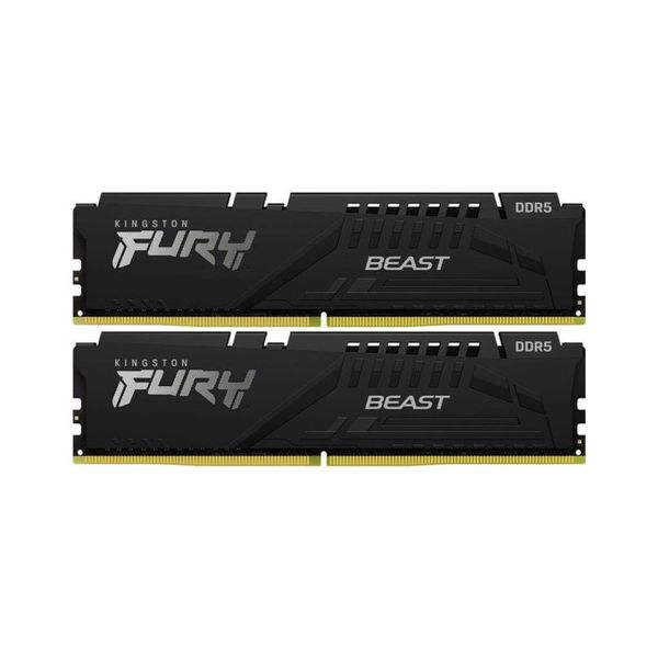 Пам'ять для настільних комп'ютерів Kingston FURY 32 GB (2x16GB) DDR5 6000 MHz Beast Black (KF560C36BBE2K2-32) (UA)