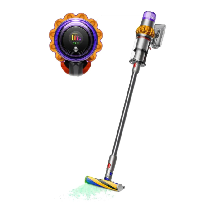 Вертикальний + ручний пилосос (2в1) Dyson V15 Detect Absolute 2023 Yellow/Nickel (446986-01)