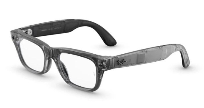 Смарт-окуляри Ray-Ban Meta Blayzer Optics Gen2 Standard - Matte Transparent Ice Grey / Clear (RW7001 8529 50-19)