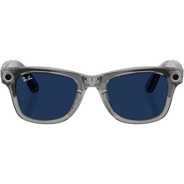 Смарт-окуляри Ray-Ban Meta Wayfarer Gen2 Large Shiny Transp. Grey Frame/Clear Sapphire Transit.Lens (RW4012 6840MF 53-22)