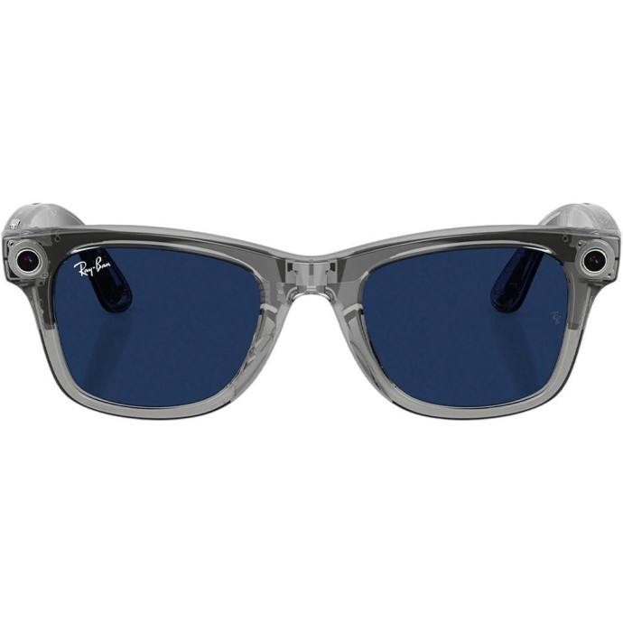 Смарт-окуляри Ray-Ban Meta Wayfarer Gen2 Large Shiny Transp. Grey Frame/Clear Sapphire Transit.Lens (RW4012 6840MF 53-22)