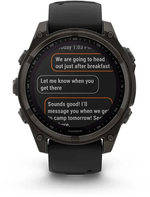 Спортивний годинник Garmin Fenix 8 47mm Solar Sapphire Carbon Gray DLC Titanium w. Black/Pebble Gray S. Band (010-02906-10/11)