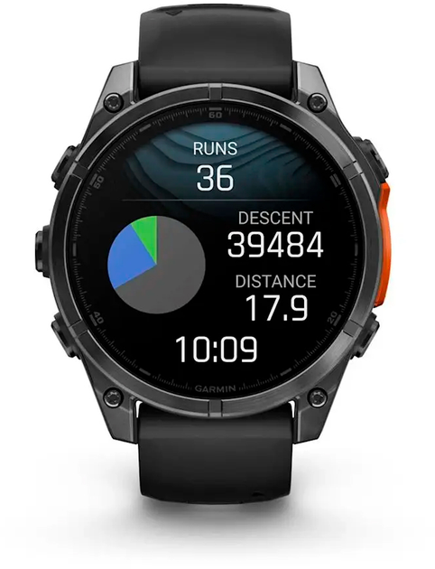 Спортивний годинник Garmin Fenix 8 47mm Amoled Slate Gray with Black Silicone Band (010-02904-00)