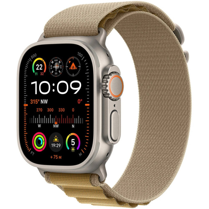 Смарт-годинник Apple Watch Ultra 2 GPS + Cellular 49mm Natural Titan. Case w. Tan Alpine Loop - Medium (MX4F3)