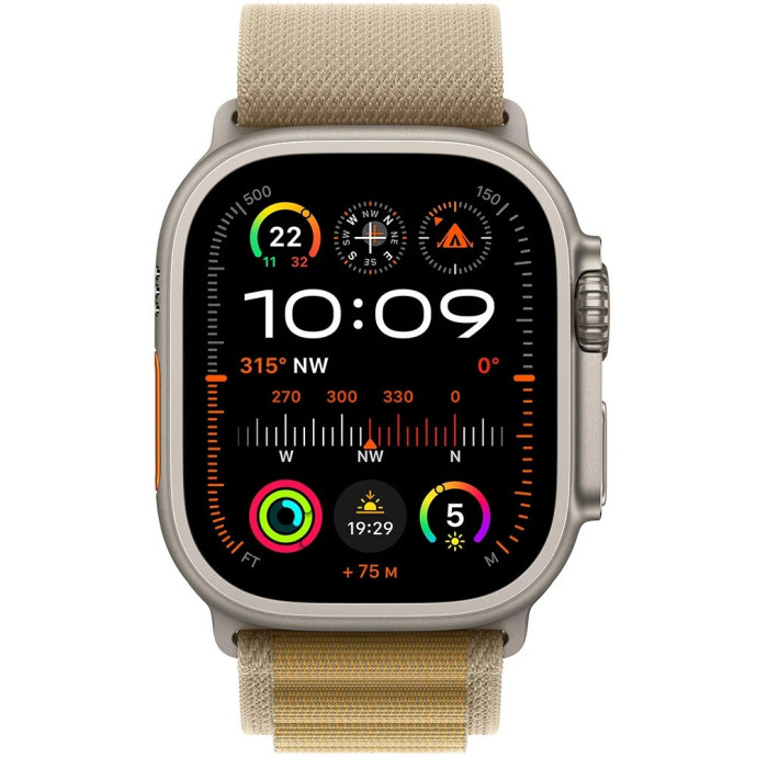 Смарт-годинник Apple Watch Ultra 2 GPS + Cellular 49mm Natural Titan. Case w. Tan Alpine Loop - Medium (MX4F3)