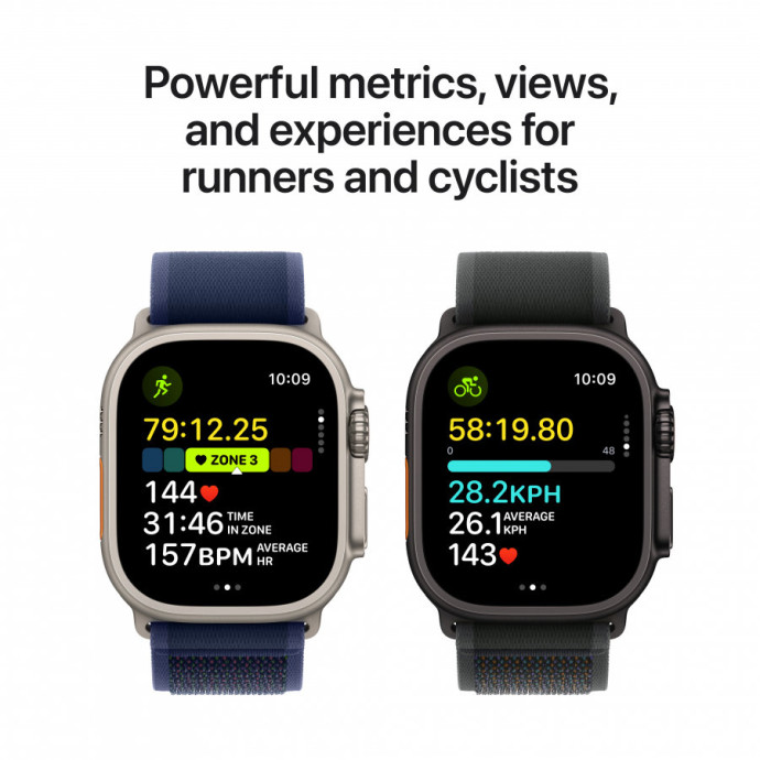 Смарт-годинник Apple Watch Ultra 2 GPS + Cellular 49mm Black Titan. Case w. Dark Green Alpine Loop - Medium (MX4R3)