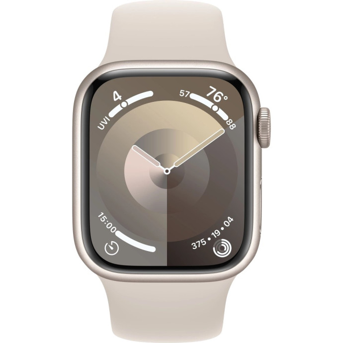 Смарт-годинник Apple Watch Series 9 GPS + Cellular 45mm Starlight Alu. Case w. Starlight Sport Band - M/L (MRM93)