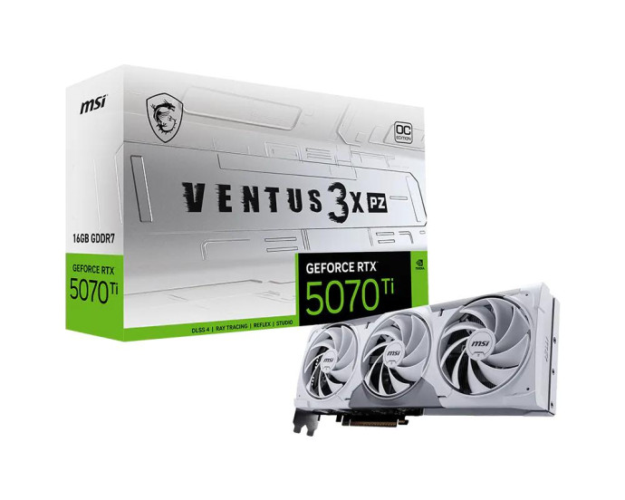 Відеокарта MSI GeForce RTX 5070 Ti 16G VENTUS 3X PZ OC (G507T-16V3ZC)