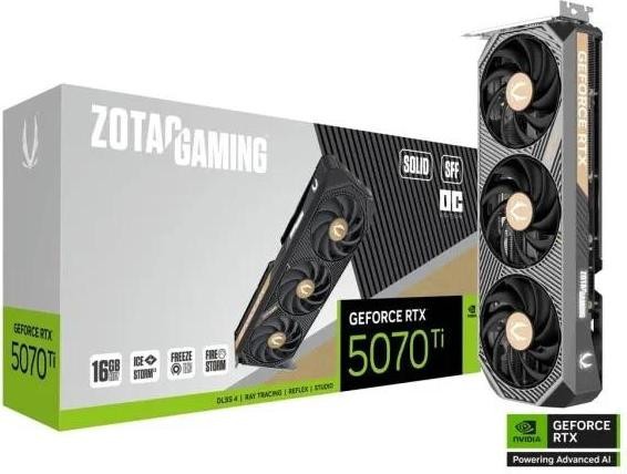 Відеокарта Zotac GAMING GeForce RTX 5070 Ti SOLID SFF OC (ZT-B50710J3-10P)