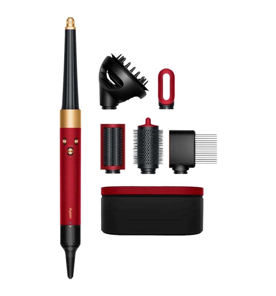 Мультистайлер Dyson Airwrap i.d. HS08 Bluetooth Multi-Styler and Dryer Curly+Coily Red Velvet/Gold