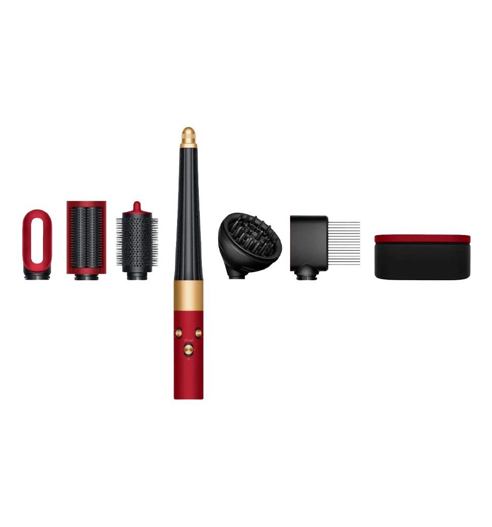 Мультистайлер Dyson Airwrap i.d. HS08 Bluetooth Multi-Styler and Dryer Curly+Coily Red Velvet/Gold