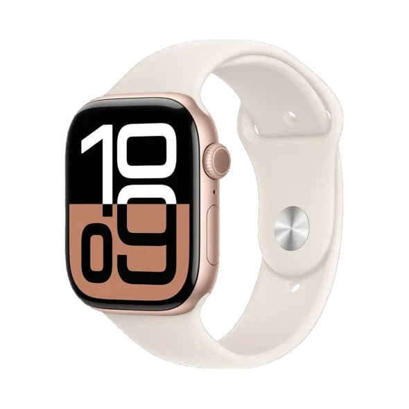 Смарт-годинник Apple Watch Series 10 GPS + Cellular 42mm Rose Gold Alu. Case w. Light Blush Sport Band - M/L (MWXA3)