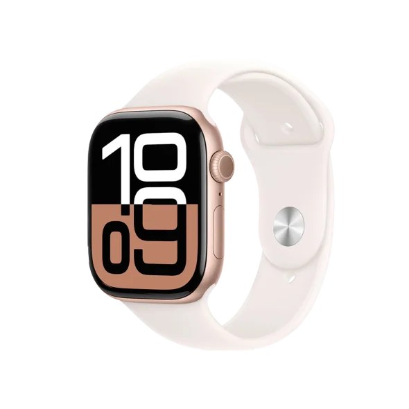 Смарт-годинник Apple Watch Series 10 GPS 42mm Rose Gold Alu. Case w. Light Blush Sport Band - M/L (MWWJ3)