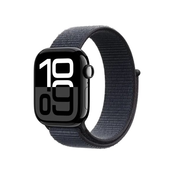 Смарт-годинник Apple Watch Series 10 GPS 42mm Jet Black Aluminum Case w. Ink Sport Loop (MWWG3)