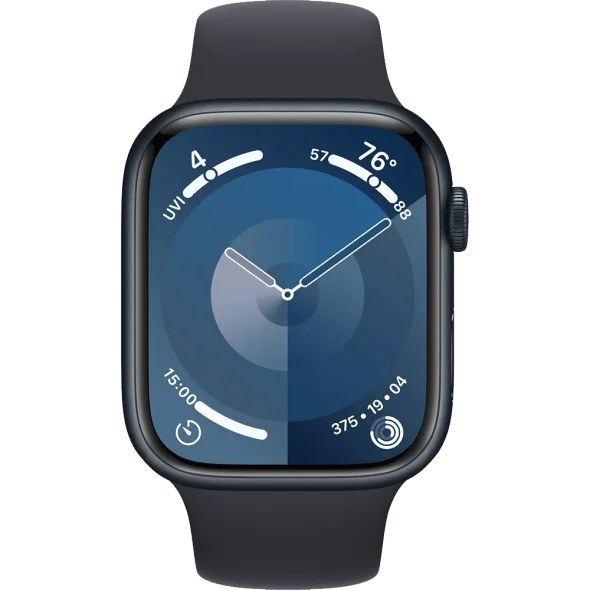 Смарт-годинник Apple Watch Series 9 GPS 41mm Midnight Aluminum Case w. Midnight Sport Band - S/M (MR8W3)