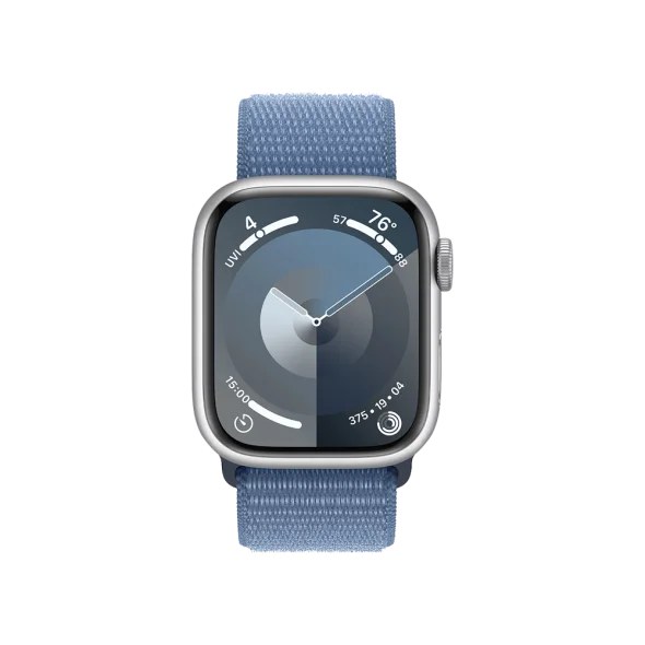 Смарт-годинник Apple Watch Series 9 GPS 45mm Silver Aluminum Case w. Winter Blue S. Loop (MR9F3)