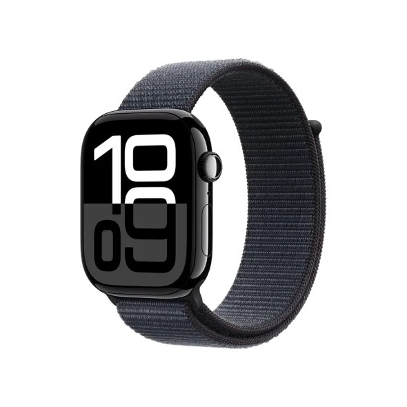Смарт-годинник Apple Watch Series 10 GPS + Cellular 42mm Jet Black Aluminum Case w. Ink S. Loop (MWX83)