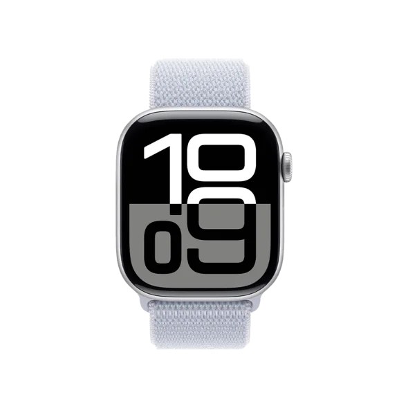 Смарт-годинник Apple Watch Series 10 GPS + Cellular 42mm Silver Aluminum Case w. Blue Cloud S. Loop (MWX53)