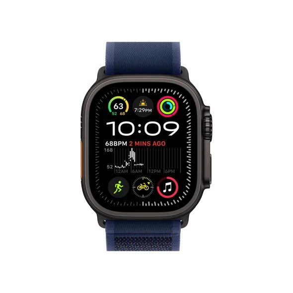 Смарт-годинник Apple Watch Ultra 2 GPS + Cellular 49mm Black Titan. Case w. Blue Trail Loop - S/M (MYTJ3+MYQ73)