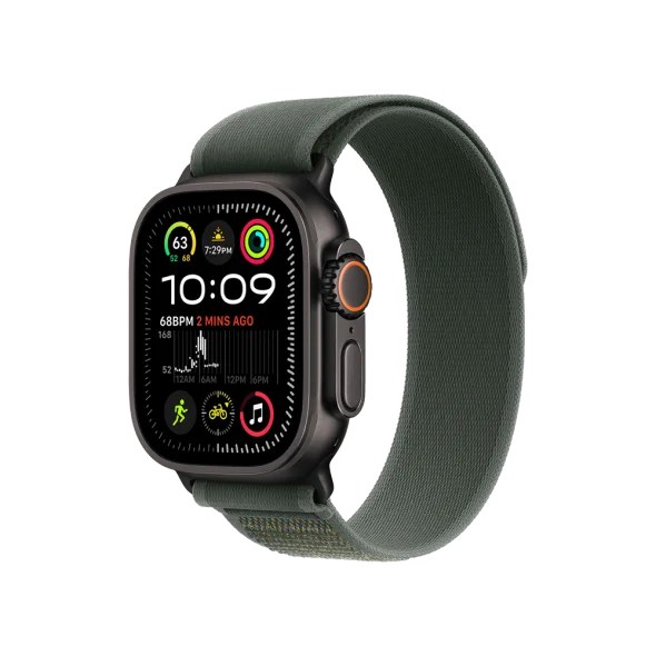 Смарт-годинник Apple Watch Ultra 2 GPS + Cellular 49mm Black Titan. Case w. Green Trail Loop - M/L (MYTJ3+MYQ43)