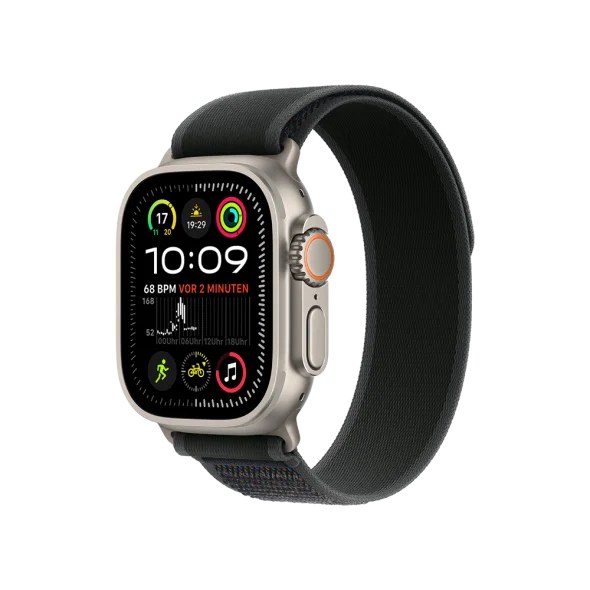 Смарт-годинник Apple Watch Ultra 2 GPS + Cellular 49mm Natural Titan. Case w. Black Trail Loop - M/L (MYT73+MXTR3)