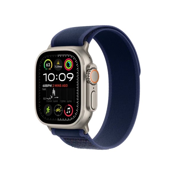 Смарт-годинник Apple Watch Ultra 2 GPS + Cellular 49mm Natural Titan. Case w. Blue Trail Loop - M/L (MX4L3)