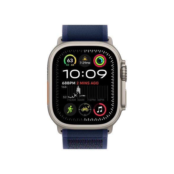 Смарт-годинник Apple Watch Ultra 2 GPS + Cellular 49mm Natural Titan. Case w. Blue Trail Loop - S/M (MX4J3)