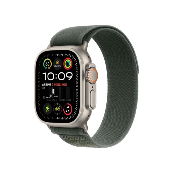 Смарт-годинник Apple Watch Ultra 2 GPS + Cellular 49mm Natural Titan. Case w. Green Trail Loop - M/L (MYT73+MXTP3)