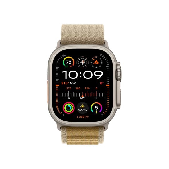 Смарт-годинник Apple Watch Ultra 2 GPS + Cellular 49mm Natural Titan. Case w. Tan Alpine Loop - Small (MX4E3)