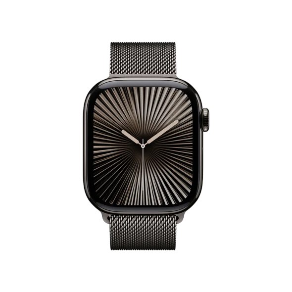 Смарт-годинник Apple Watch Series 10 GPS + Cellular 46mm Slate Titanium Case w. Slate Milanese Loop - S/M (MC7R4)