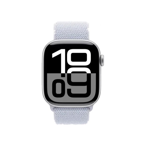 Смарт-годинник Apple Watch Series 10 GPS 46mm Silver Aluminum Case w. Blue Cloud Sport Loop (MWWN3)