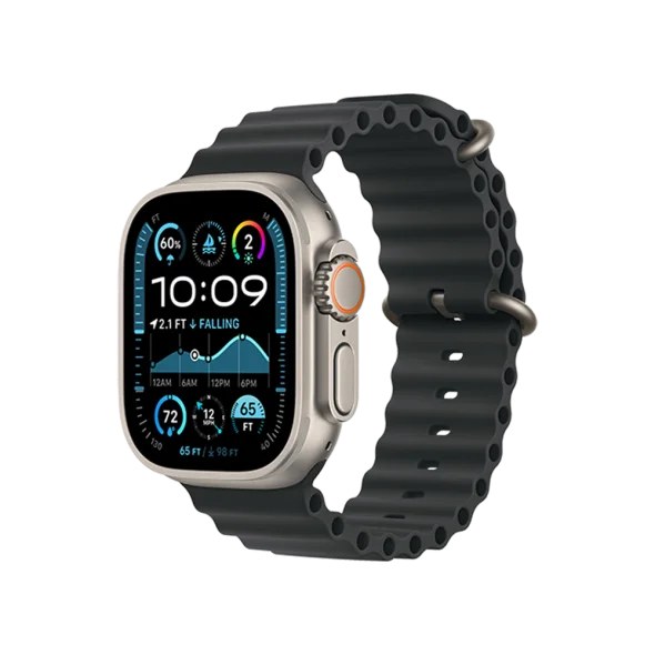 Смарт-годинник Apple Watch Ultra 2 GPS + Cellular 49mm Natural Titanium Case w. Black Ocean Band (MYT03+MXTL3)