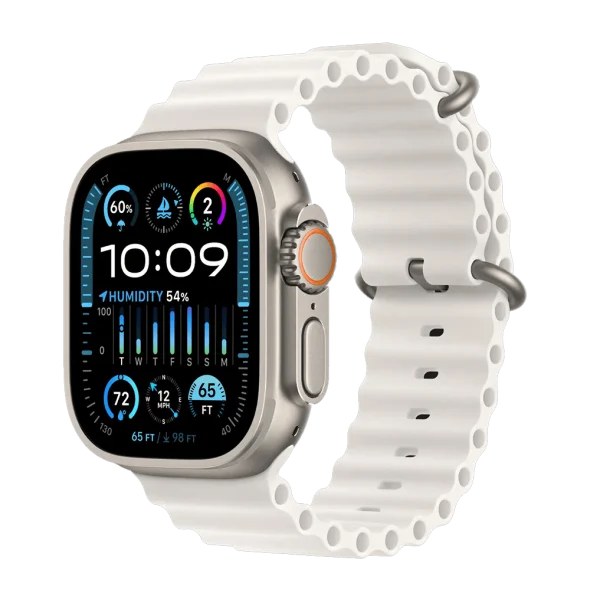 Смарт-годинник Apple Watch Ultra 2 GPS + Cellular 49mm Titanium Case with White Ocean Band (MREJ3)