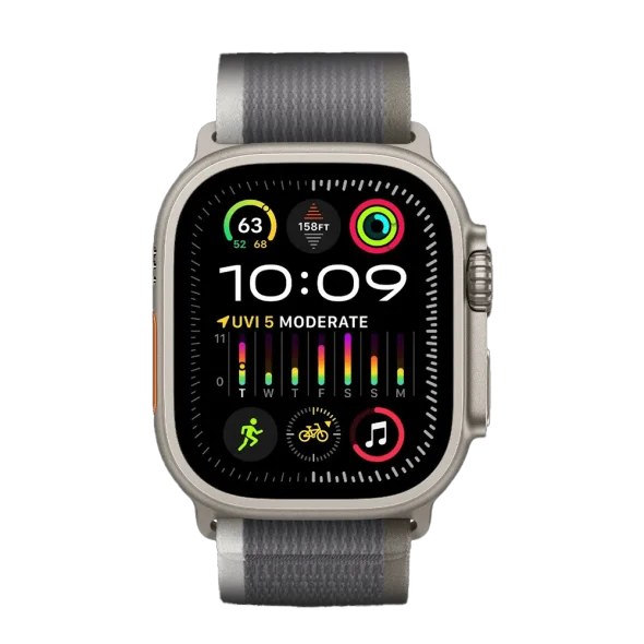 Смарт-годинник Apple Watch Ultra 2 GPS + Cellular 49mm Titanium Case with Green/Gray Trail Loop - M/L (MRF43)