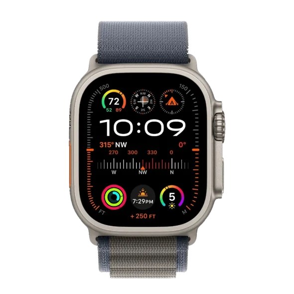 Смарт-годинник Apple Watch Ultra 2 GPS + Cellular 49mm Titanium Case with Blue Alpine Loop - Medium (MREP3/MRFC3)