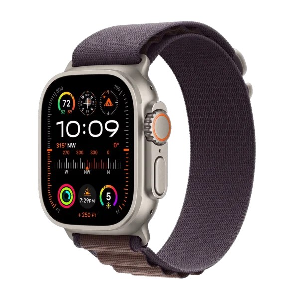 Смарт-годинник Apple Watch Ultra 2 GPS + Cellular 49mm Titanium Case with Indigo Alpine Loop - Small (MRER3)