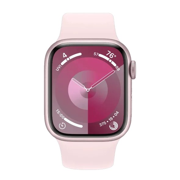 Смарт-годинник Apple Watch Series 9 GPS 41mm Pink Aluminum Case w. Light Pink S. Band - S/M (MR933)