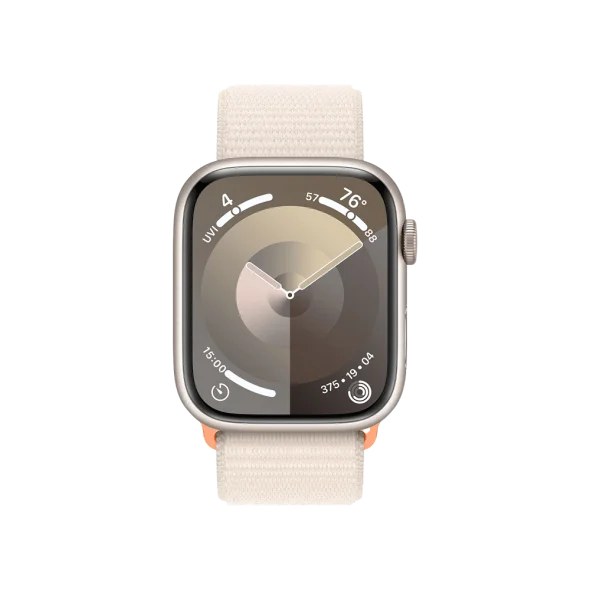 Смарт-годинник Apple Watch Series 9 GPS 45mm Starlight Aluminum Case w. Starlight Sport Loop (MR983)