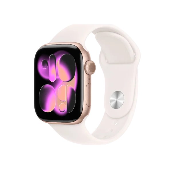 Смарт-годинник Apple Watch Series 11 GPS 46mm Rose Gold Alu. Case w. Light Blush S. Band - M/L (MEV74)