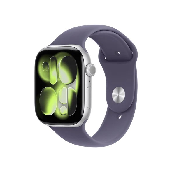 Смарт-годинник Apple Watch Series 11 GPS 46mm Silver Alu. Case w. Purple Fog S. Band - M/L (MEVA4)