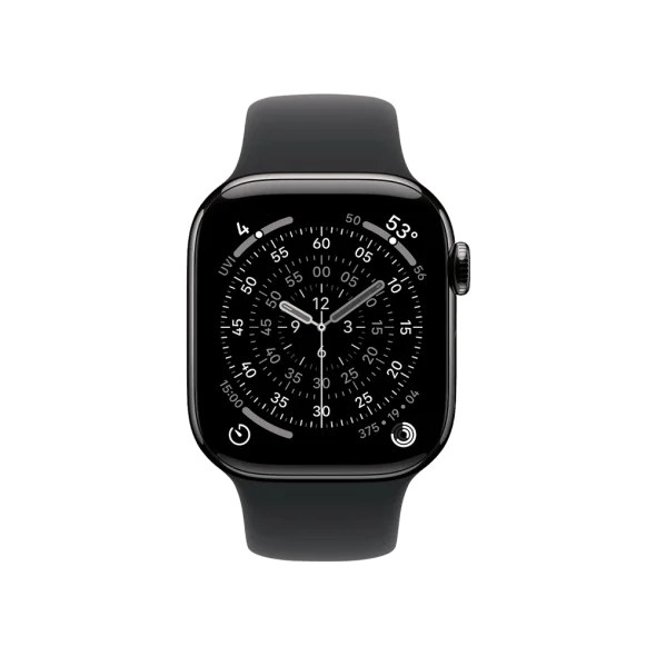 Смарт-годинник Apple Watch Series 11 GPS + Cellular 46mm Slate Tit. Case w. Black S. Band - M/L (MFD14)