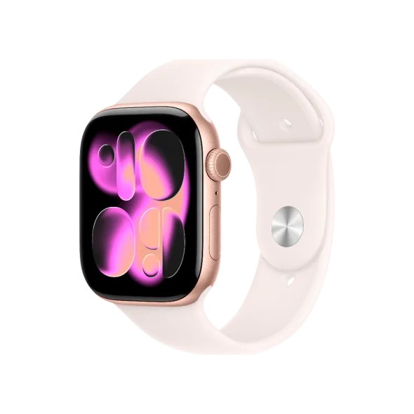 Смарт-годинник Apple Watch Series 11 GPS + Cellular 46mm Rose Gold Alu. Case w. Light Blush Sport Band - S/M (MFCG4)