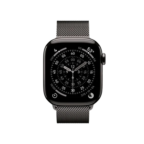 Смарт-годинник Apple Watch Series 11 GPS + Cellular 42mm Slate Titanium Case with Slate Milanese Loop (MF8U4)