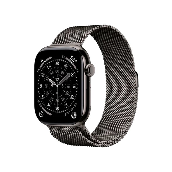 Смарт-годинник Apple Watch Series 11 GPS + Cellular 46mm Slate Tit. Case w. Slate Milanese Loop - S/M (MFD34)